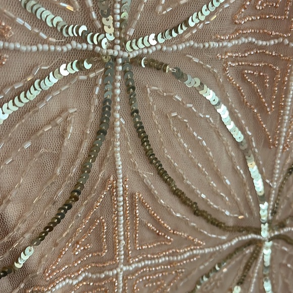 Pisarro Nights Beaded Dress 4 Pink Blush Flapper Costume Gatsby Event Cocktail - Picture 6 of 9